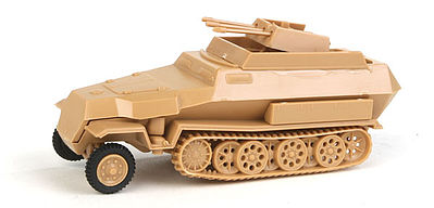 Trident Miniatures 90392 HO Scale Sdkfz 251 Series Half-Track - German Army - Kit -- 21 Model C Armored Personnel Carrier with 3 MG151 Autocannons