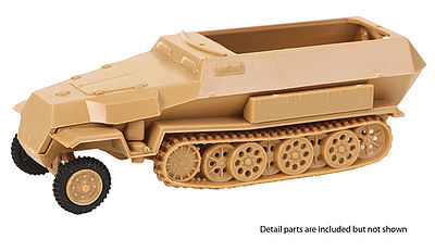 Trident Miniatures 90399 HO Scale SdKfz 251/2 Ausf C Half-Track - Kit -- 2 Model C Armored Personnel Carrier - Mortar Unit