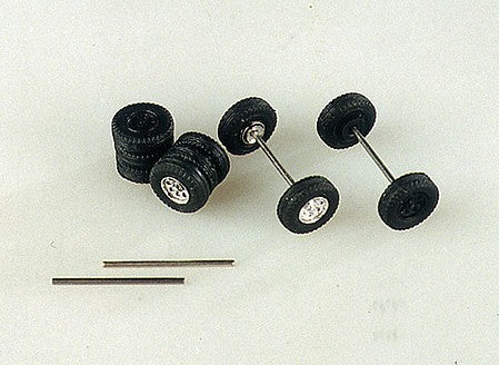 Trident Miniatures 96006 HO Scale Vehicle Accessories -- 9mm Diameter Truck Wheels & Axles