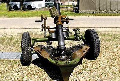 Trident Miniatures 96047 HO Scale Military Accessories -- Hotchkiss-Brandt MO-120-RT-61 Rifled Heavy Mortar
