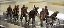 Trident Miniatures 96501 HO Scale German Paratroopers - World War II pkg(10) -- Squad Marching