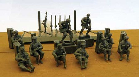 Trident Miniatures 96602 HO Scale Mounted British Paratroopers -- Unpainted Cast Resin pkg(10)