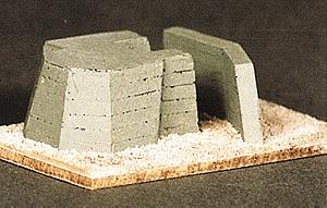 Trident Miniatures 99002 HO Scale Military - Resin Structure Castings -- Large Atlantic Wall Bunker