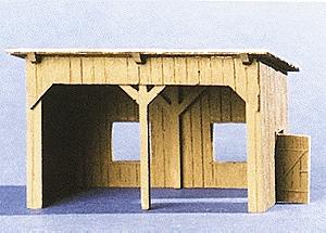 Trident Miniatures 99009 HO Scale Military - Resin Structure Castings -- Open Wooden Shed
