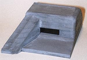 Trident Miniatures 99012 HO Scale Military - Resin Structure Castings -- Right Flank Bunker (gray)