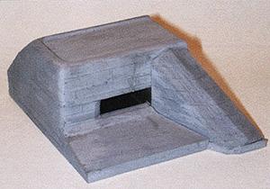 Trident Miniatures 99013 HO Scale Military - Resin Structure Castings -- Left Flank Bunker (gray)