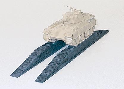 Trident Miniatures 99021 HO Scale Military - Resin Structure Castings -- Tank Service/Undercarriage Access Ramps pkg(2)