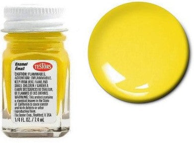 Testors 1191 1/4oz. Bottle Finishing Enamel Flat Sunflower (6/Bx)