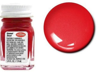 Testors 1197 1/4oz. Bottle Finishing Enamel Flat Cherry (6/Bx)