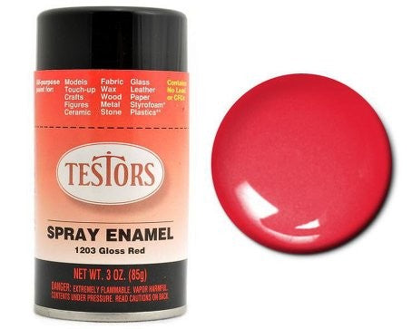 Testors 1203 3oz. Spray Finishing Enamel Gloss Red 