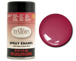 Testors 1204 3oz. Spray Finishing Enamel Gloss Dark Red