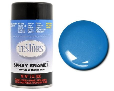 Testors 1210 3oz. Spray Finishing Enamel Gloss Bright Blue 