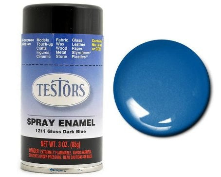 Testors 1211 3oz. Spray Finishing Enamel Gloss Dark Blue