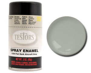 Testors 1226 3oz. Spray Finishing Enamel Flat Dark Aircraft Grey