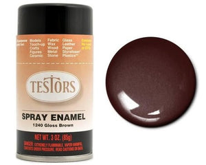 Testors 1240 3oz. Spray Finishing Enamel Gloss Brown