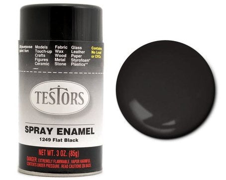 Testors 1249 3oz. Spray Finishing Enamel Flat Black