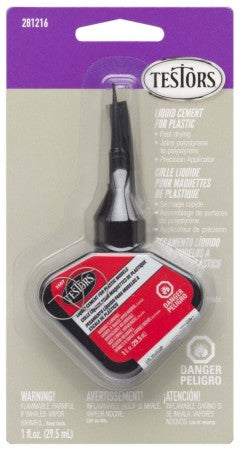 Testors 281216 1oz. Liquid Cement w/Applicator (6/Bx)