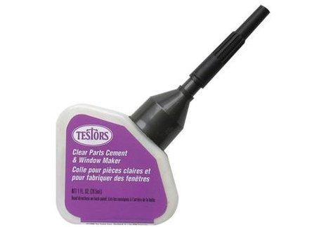 Testors 281217 1oz. Clear Parts Cement & Window Maker w/Applicator (6cd/Bx)