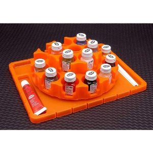 Testors 9179 Enamel Finishing Carousel Set (11 Colors, Thinner, Cement & 3 Brushes)