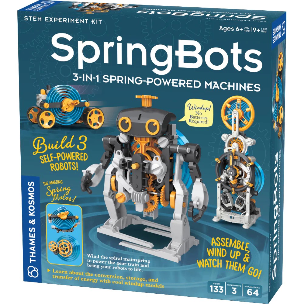 Thames & Kosmos 550038 SpringBots Powered Machines 3-in-1 Model STEM Experiment Kit