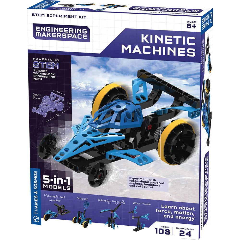 Thames & Kosmos 555061 Kinetic Machines 5-in-1 Model STEM Experiment Kit