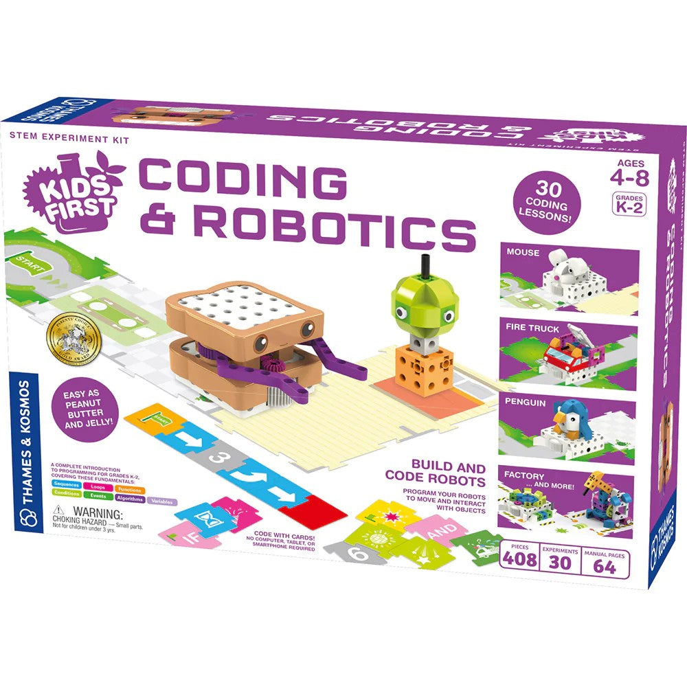 Thames & Kosmos 567012 Kids First Coding & Robotics STEM Experiment Kit