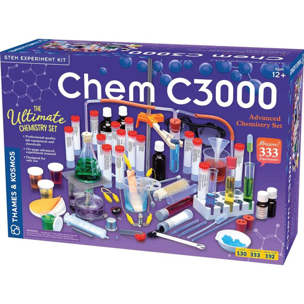 Thames & Kosmos 640132 Chem C3000 Chemistry STEM Experiment Kit (Not to be sold in Canada)