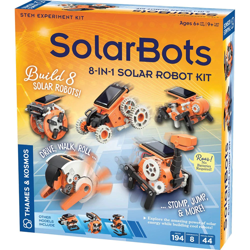 Thames & Kosmos 665082 SolarBots Robots 8-in-1 Model STEM Experiment Kit