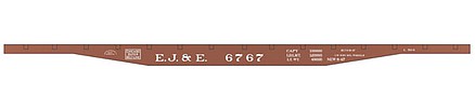 Tichy Trains 10001 HO Scale Railroad Decal Set -- Elgin, Joliet & Eastern GSC 53' Flatcar