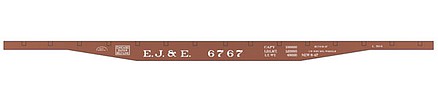Tichy Trains 10001N N Scale Railroad Decal Set -- Elgin, Joliet & Eastern 53'6" Flatcar