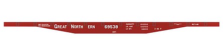 Tichy Trains 10007O O Scale Railroad Decal Set -- Great Northern 43' 69500 Series Flatcar