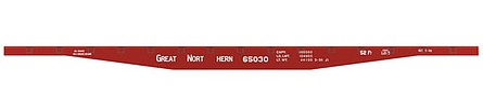 Tichy Trains 10009 HO Scale Railroad Decal Set -- Great Northern 53' 65000 Series Flatcar