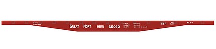 Tichy Trains 10009S S Scale Railroad Decal Set -- Great Northern 53'6" 65000 Series Flatcar