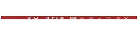 Tichy Trains 100106 HO Scale Railroad Decal Set 6 Pack -- Great Northern 52' 66000 Series Flatcar