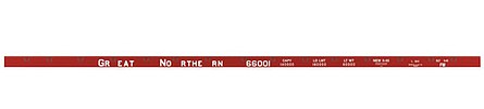 Tichy Trains 10010 HO Scale Railroad Decal Set -- Great Northern 52' 66000 Series Flatcar