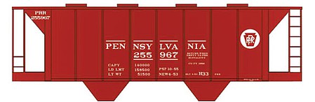 Tichy Trains 10015 HO Scale Railroad Decal Set -- Pennsylvania Railroad Class H33 Covered Hopper