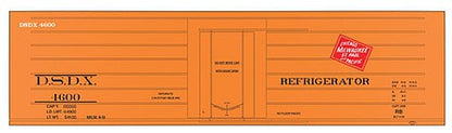 Tichy Trains 10018 HO Scale Railroad Decal Set -- Milwaukee Road/DSDX Ribbed-Side Reefers