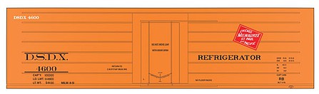 Tichy Trains 10018O6 O Scale Railroad Decal Set 6-Pack -- Milwaukee Road/DSDX Ribbed-Side Reefers