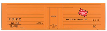 Tichy Trains 10019 HO Scale Railroad Decal Set -- Milwaukee Road/URTX Ribbed-Side Reefers