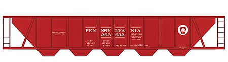 Tichy Trains 100226 HO Scale Railroad Decal Set 6-Pack -- Pennsylvania Railroad H32 Covered Hopper (Tuscan Car w/Circle Keystone)