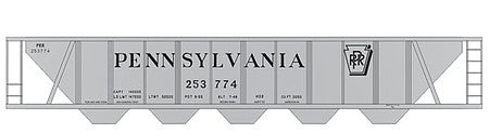 Tichy Trains 10024O6 O Scale Railroad Decal Set 6-Pack -- Pennsylvania Railroad H32 Covered Hopper (gray Car w/Shadow Keystone)