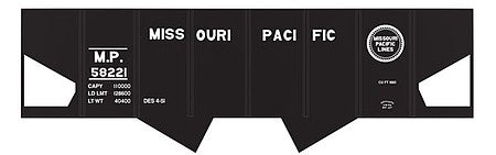 Tichy Trains 10029S S Scale Railroad Decal Set -- Missouri Pacific USRA 2-Bay Hopper