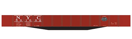 Tichy Trains 10037S S Scale Railroad Decal Set -- New York Central USRA 46' Gondola (black NYC System Logo)