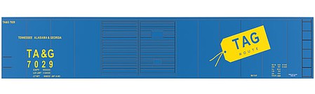 Tichy Trains 10040O O Scale Railroad Decal Set -- Tennessee, Alabama & Georgia 50' Double-Door Boxcar
