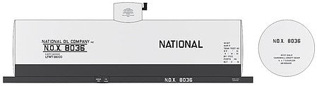 Tichy Trains 10048S S Scale Railroad Decal Set -- National Oil Co. NOX 8,000-Gallon Tank Car