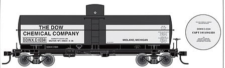 Tichy Trains 10050N N Scale Railroad Decal Set -- Dow Chemical DOWX 10,000-Gallon Tank Car