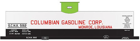Tichy Trains 10051 HO Scale Railroad Decal Set -- Columbian Gasoline SCNX 10,000-Gallon Tank Car