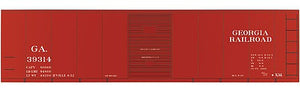 Tichy Trains 10061 HO Scale Railroad Decal Set -- Georgia Railroad 40' Steel Single-Door Boxcar