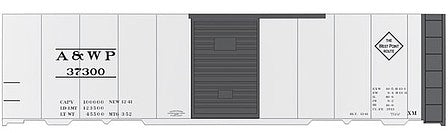 Tichy Trains 10063 HO Scale Railroad Decal Set -- Atlanta & West Point 40' Steel Single-Door Boxcar (silver Car)