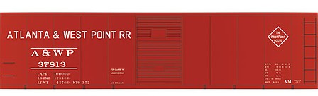 Tichy Trains 10065S S Scale Railroad Decal Set -- Atlanta & West Point 40' Steel Single-Door Boxcar